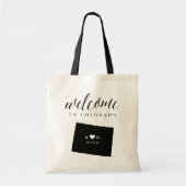 State Silhouette Wedding Welcome Tas | Colorado (Voorkant)