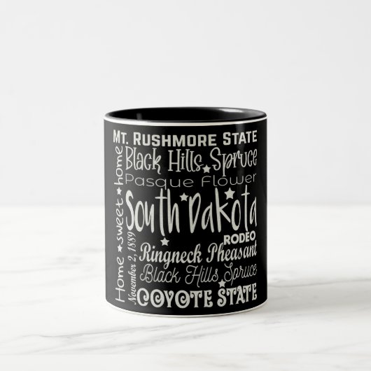 State/South Dakota Two-Tone Coffee Mok (Center)