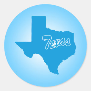 State Texas Ronde Sticker