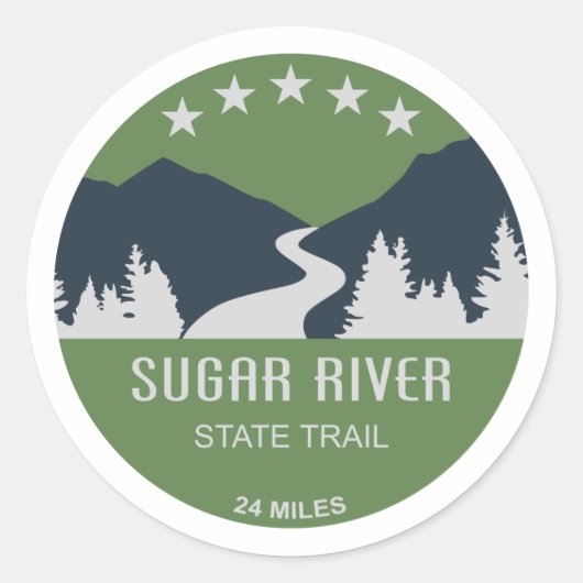 State Trail Wisconsin Ronde Sticker (Voorkant)