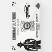 State Trooper Black Gold Retirement Banner (Verticaal)