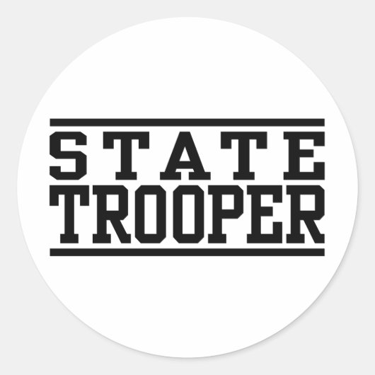 State Trooper Ronde Sticker (Voorkant)