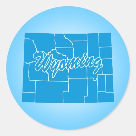 State Wyoming Classic Round Sticker (Voorkant)