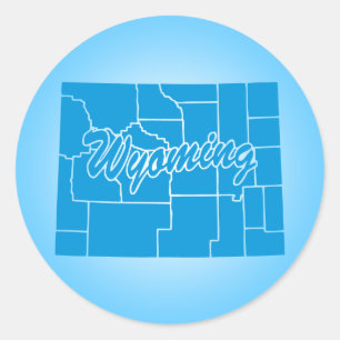 State Wyoming Classic Round Sticker