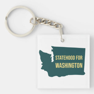 Statelijkheid voor Washington Retro Minimalistisch Sleutelhanger