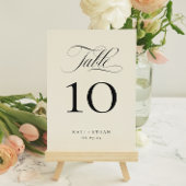 STATELY CALLIGRAPHY Table Number Card Kaart