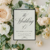 Stately Calligraphy Wedding Invitation