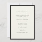 STATELY CALLIGRAPHY Wedding Photo Bedankkaart (Achterkant)