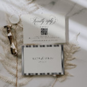Stately Stripes Wedding QR Code RSVP Kaartje