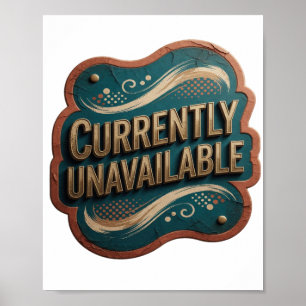 Statement Goud NIET BESCHIKBAAR 3D Tekst Kunst Poster