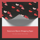 Statement Hearts Wrapping Paper Cadeaupapier