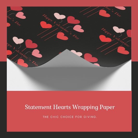 Statement Hearts Wrapping Paper Cadeaupapier