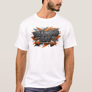 Statement Oranje TRAINING DAY Draagbare Kunst T-shirt