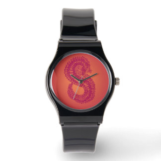 Statement pangolin design oranje horloge