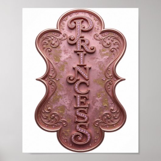Statement Roze PRINCESS Design Poster (Voorkant)