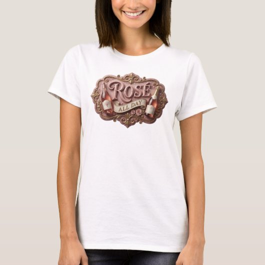 Statement Roze ROS ALL DAY Statement T-shirt (Voorkant)