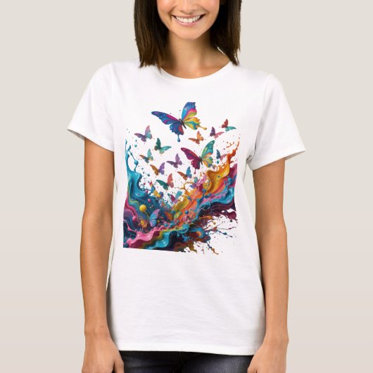 Statement Zilver ABSTRACTE KUNST Custom T-shirt (Voorkant)
