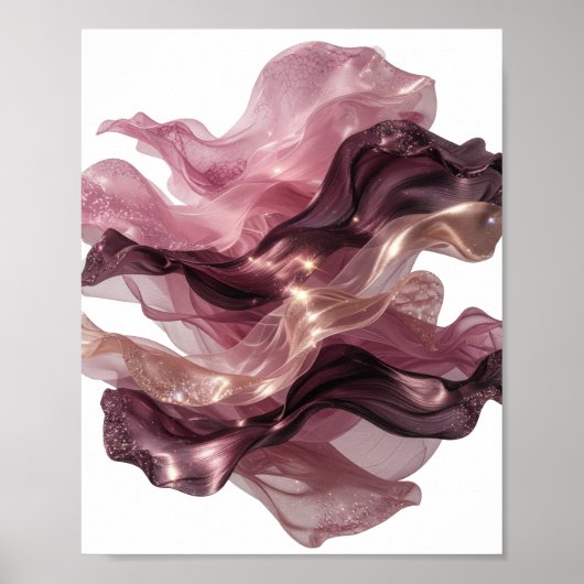 Statement Zilver ABSTRACTE KUNST Ontwerp Poster (Voorkant)