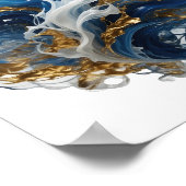 Statement Zilver ABSTRACTE KUNST Ontwerp Poster (Hoek)