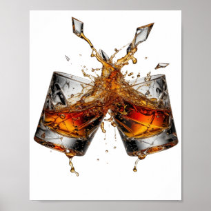 Statement Zilver WHISKY SPLASH Poster