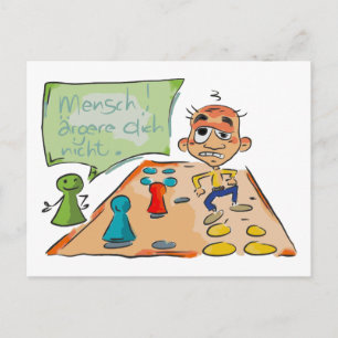 Statementkarte "Mensch ärgere dich nicht" Briefkaart