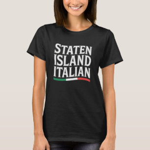 Staten Island Italiaans New York Italië Vlag Immig T-shirt