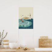 Staten Island Kust Reisposter Poster (Keuken)