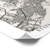 Staten Island New York Boho Arch Street Map Poster (Hoek)