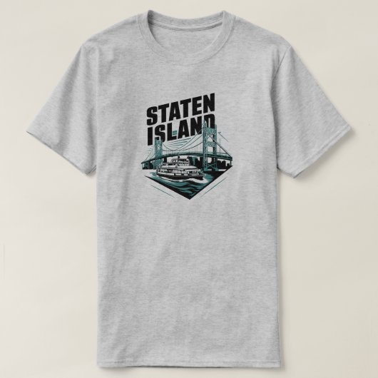 Staten Island New York Veerboot T-shirt (Design voorkant)