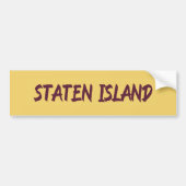 Staten Island Text Base Design Bumpersticker (Voorkant)