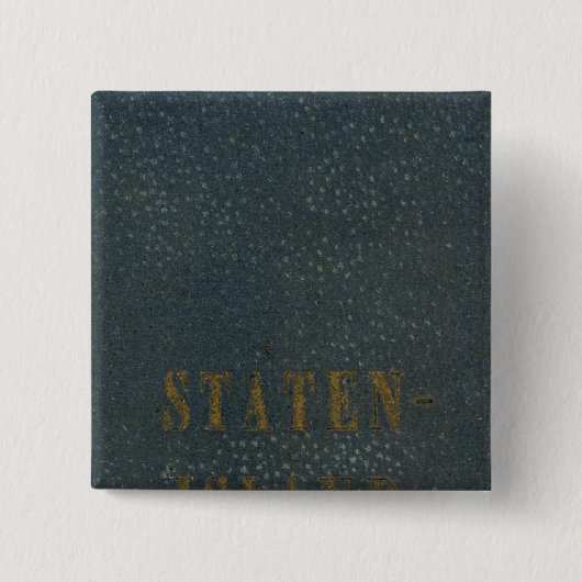 Staten Island Vierkante Button 5,1 Cm (Voorkant)