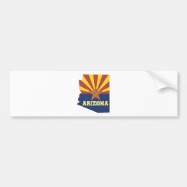 Statenkaart Arizona en vlag Bumpersticker