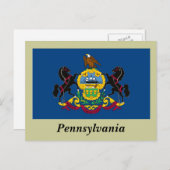 Statenvlag Pennsylvania Briefkaart (Voorkant / Achterkant)