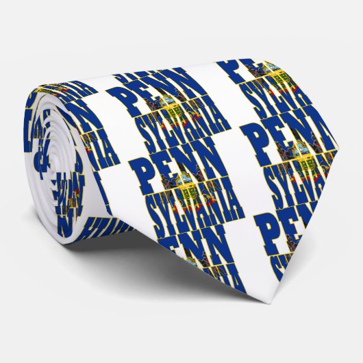 Statenvlag Pennsylvania Stropdas (Opgerold)