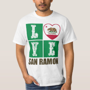 Statenvlag San Ramon van Californië T-shirt