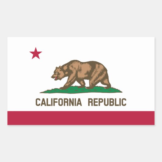 Statenvlag van Californië Rechthoekige Sticker (Voorkant)