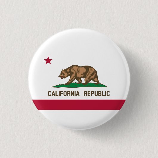 Statenvlag van Californië Ronde Button 3,2 Cm (Voorkant)