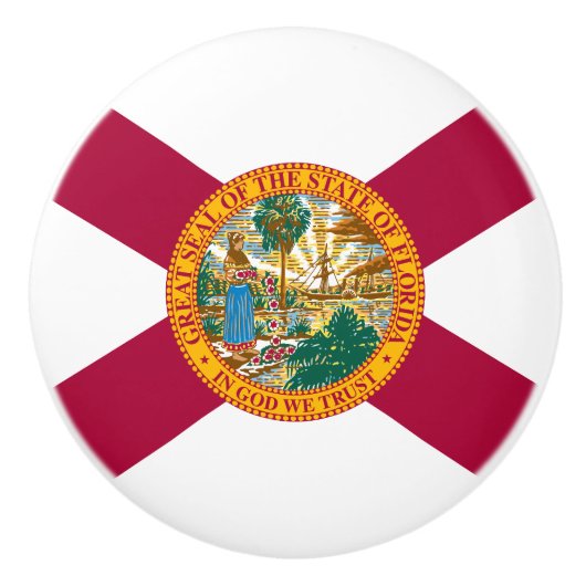 Statenvlag van Florida Keramische Knop (Voorkant)