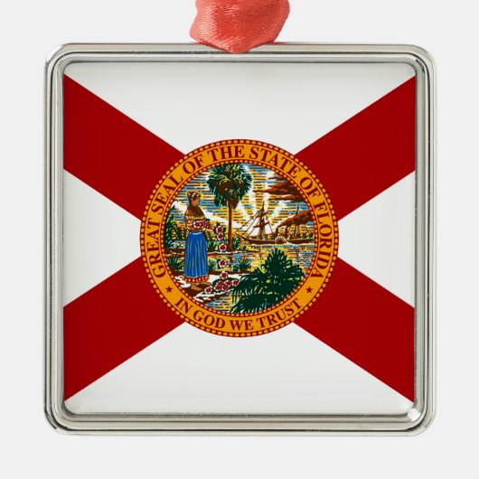 Statenvlag van Florida Metalen Ornament (Voorkant)