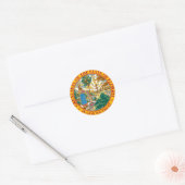 Statenvlag van Florida Ronde Sticker (Envelop)