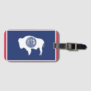 Statenvlag Wyoming, Verenigde Staten Bagagelabel