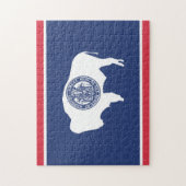 Statenvlag Wyoming, Verenigde Staten Legpuzzel (Verticaal)