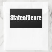 StateofGenre Sticker Rectangulaire noir et blanc (Sac)