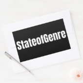 StateofGenre Sticker Rectangulaire noir et blanc (Enveloppe)