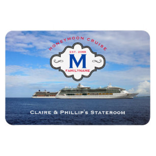 Stateroom deur markker Honeymoon Cruise Family Log Magneet