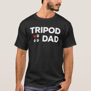 Statief Papa 3-Legged Dog Paw Amputee Liefde en Ha T-shirt