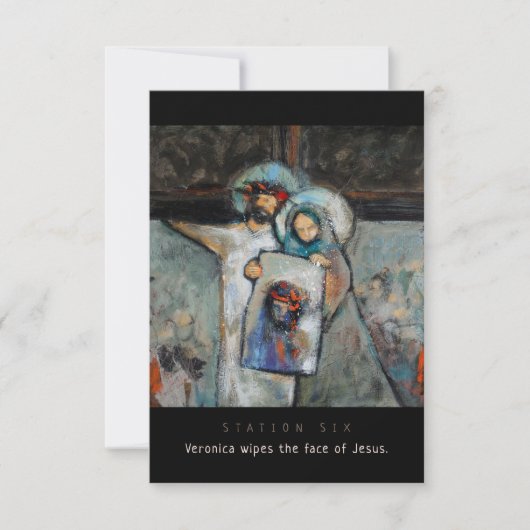 Station 6, Veronica essuie-glace, Carte de prière (Devant)