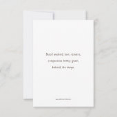 Station 6, Veronica essuie-glace, Carte de prière (Dos)