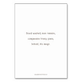 Station 6, Veronica essuie-glace, Carte de prière (Dos)