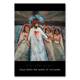 Station Acht, Jezus ontmoet vrouwen, Prayer Card Kaart